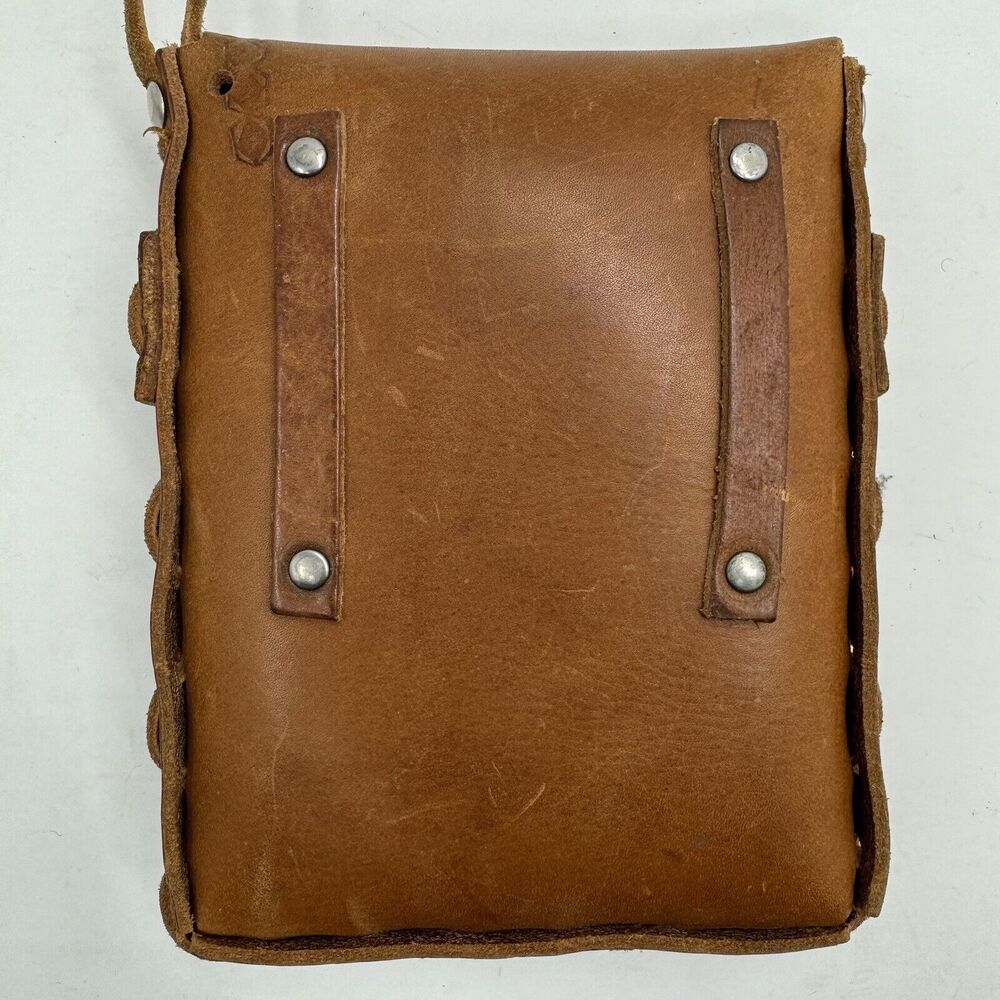Vintage Leather Clutch Wristlet Large Belt Loop Western Boho - Picture 11 of 12